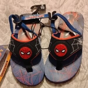 Marvel Spider-Man Kids Blue and Red Light-Up Sandals Blue and Red, NWT